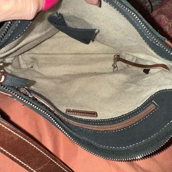 Dooney & Bourke Black and Brown Shoulder Bag - Picture 4 of 7